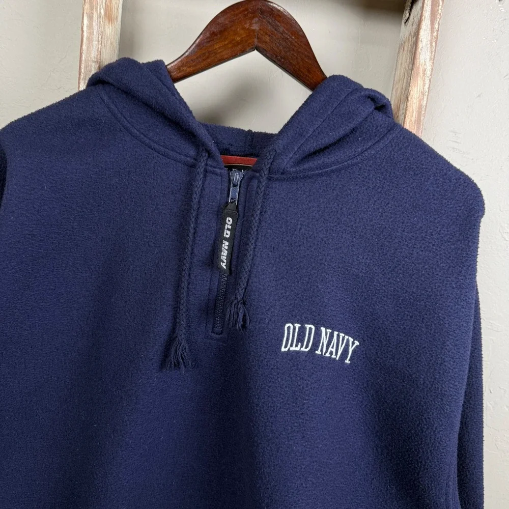 Vintage‎ Old Navy Blue Pullover Fleece Anorak Jacket size XL